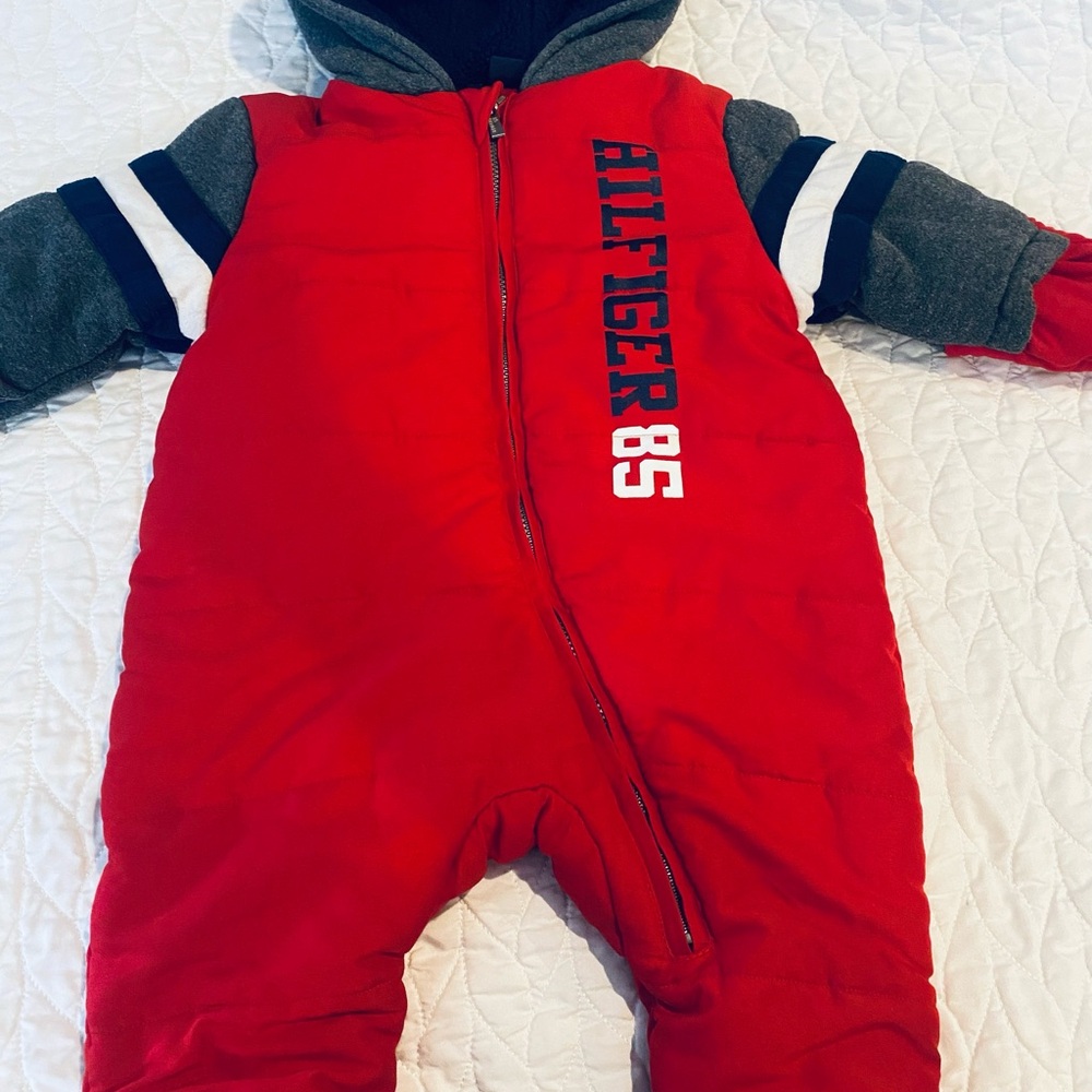 Tommy Hilfiger Red and Gray Kids Jacket